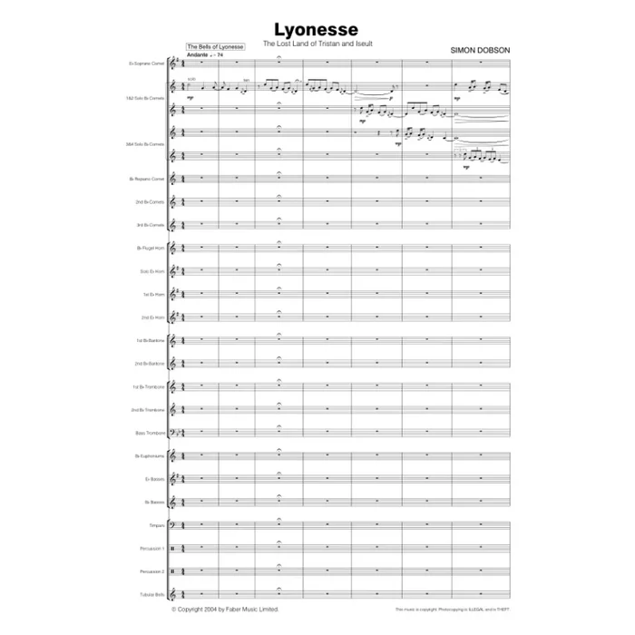 Dobson, Simon – Lyonesse (brass band score)
