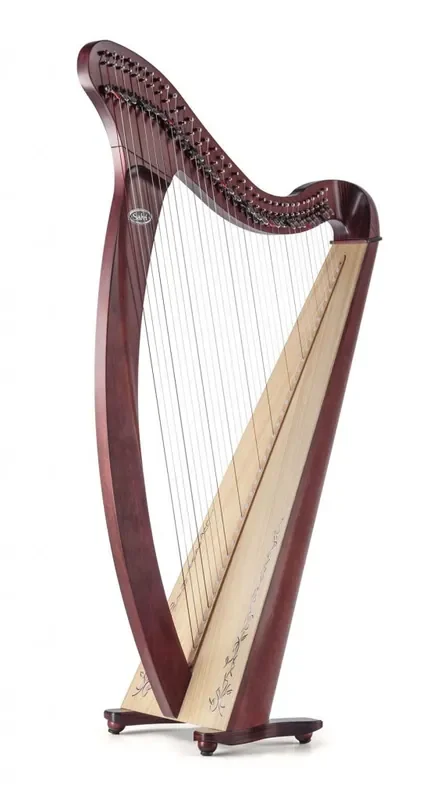 Donegal 34 string harp (Carbon fibre strings) in natural finish by Salvi