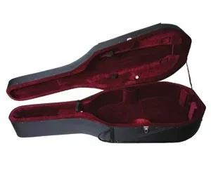 Double Bass Case-Lightweight Black/Wine 3/4