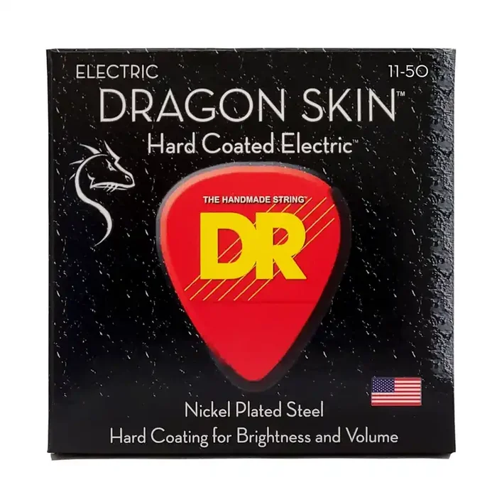 DR Strings DRAGON SKIN Stainless Steel 11-50 Electric Guitar Strings, Heavy