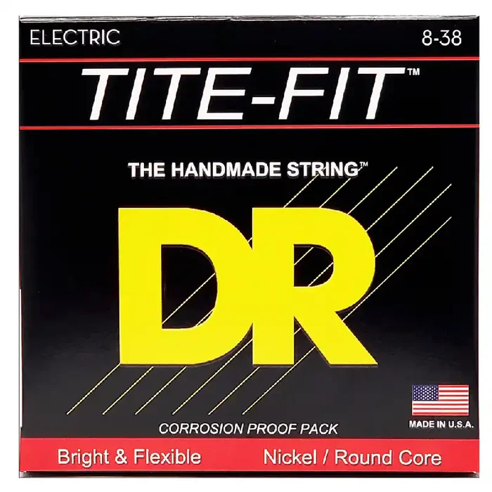 DR Strings TITE-FIT Nickel Wound 8-38 Electric Guitar Strings, Lite