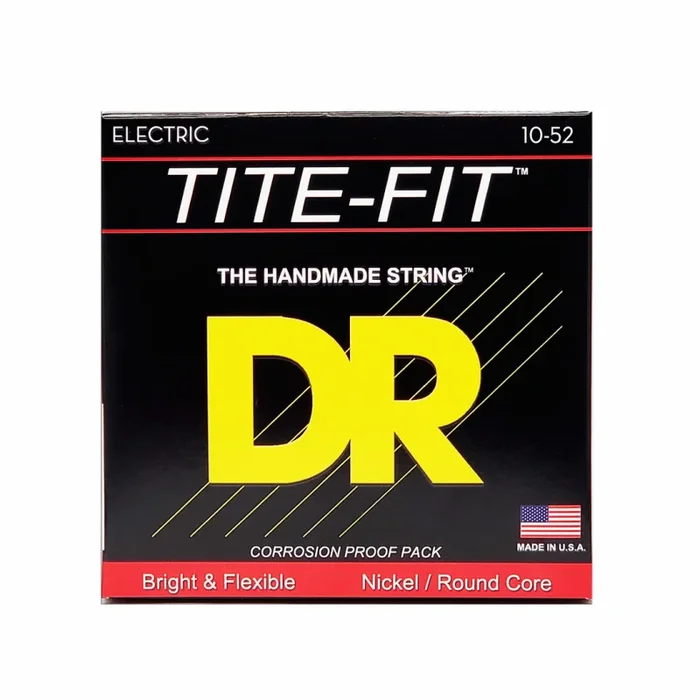 Dr Tite-Fit Nickel Plated Electric Guitar Strings Medium to Heavy 10-52