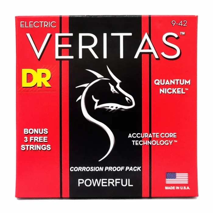 Dr Veritas Coated Core Technology Electric Guitar Strings Light 9-42