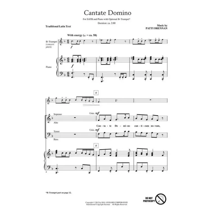 Drennan, Patti – Cantate Domino