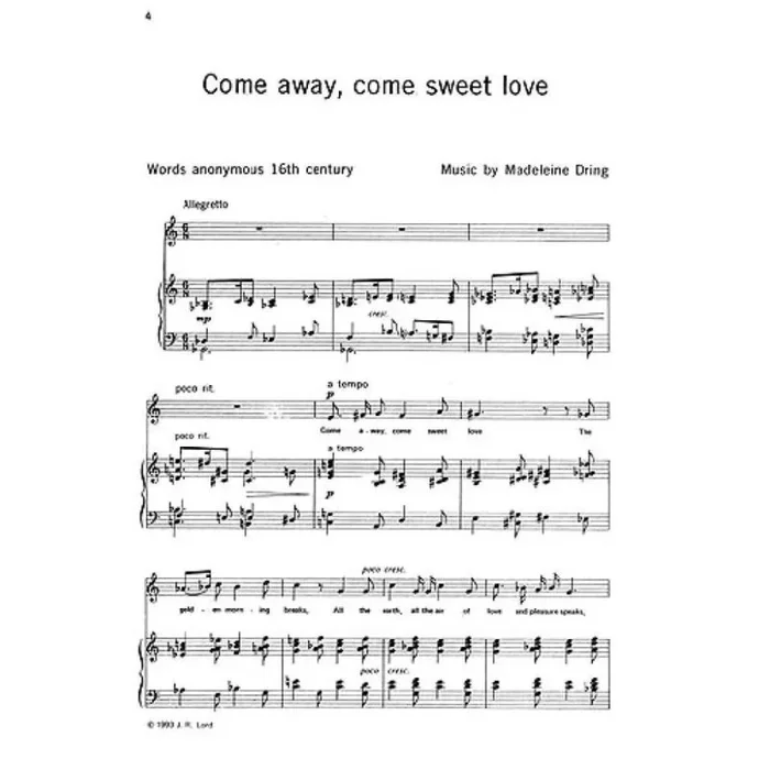 Dring, Madeleine – Seven Songs For Medium Voice