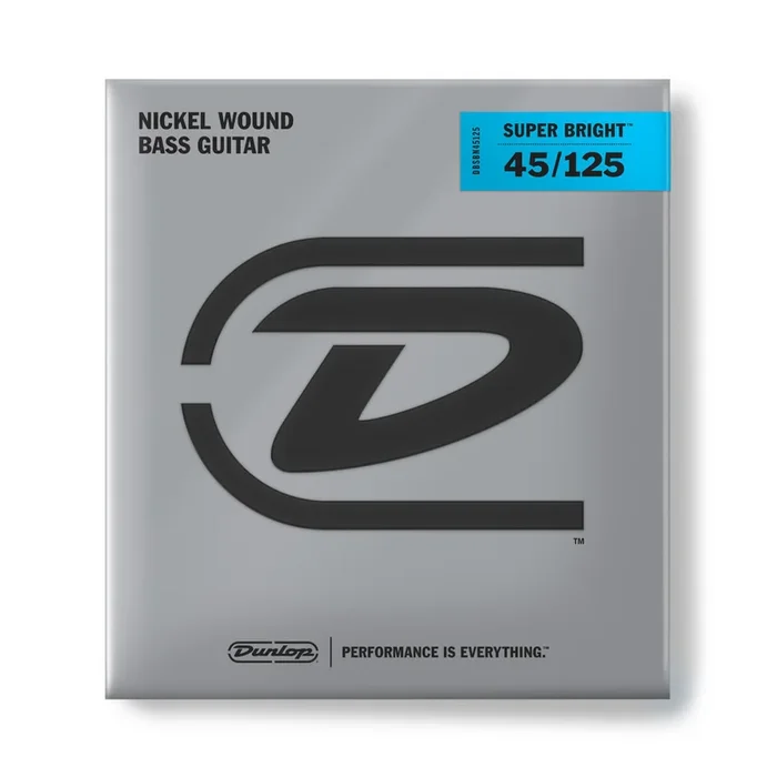 Dunlop DBSBN45125 Super Bright Nickel Medium 5-String Bass Strings 45-125