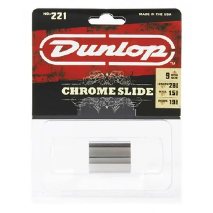 Dunlop No. 221 Chrome Knuckle Slide Medium Wall Thickness – Medium