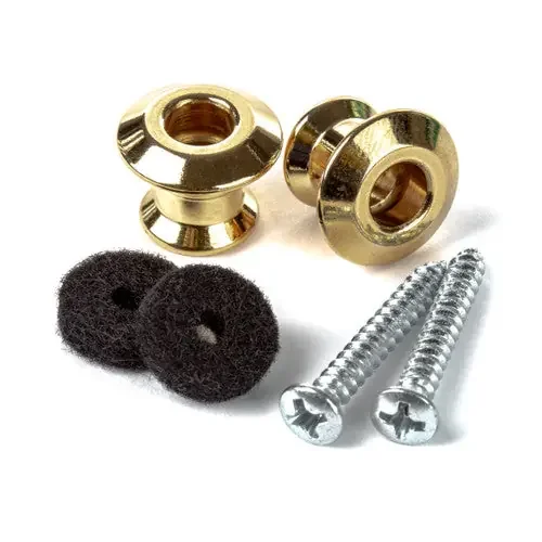 Dunlop Straplok Strap Retainer Buttons – Dual Design – Gold