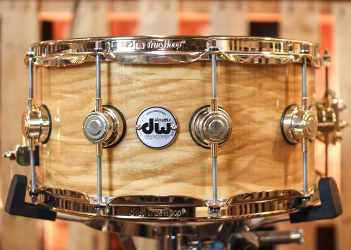 DW 6.5×14 Collector’s Maple VLT Olive Ash Burl Snare Drum – SO#1188896