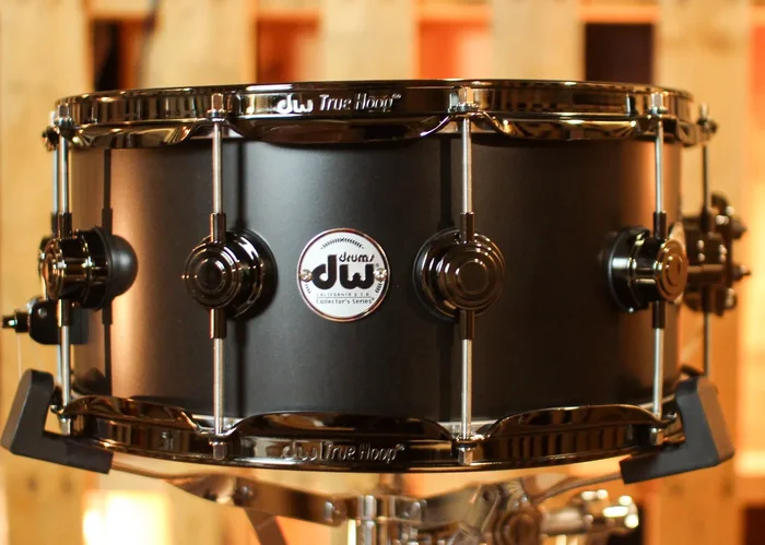 DW 6.5×14 Collector’s SonicPly Ebony Satin Oil Snare Drum – SO#1412873