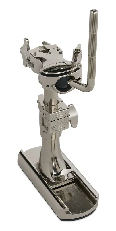 DW Bass Drum Mounted Single Tom Arm w/ Slide Track Nickel