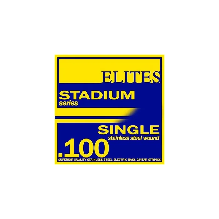 Elites Stadium Stainless Steel 100 (.100”) Bass Guitar Single String, Long Scale