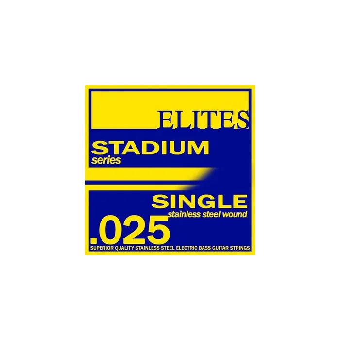 Elites Stadium Stainless Steel 25 (.025‚Äù) Bass Guitar Single String, Long Scale