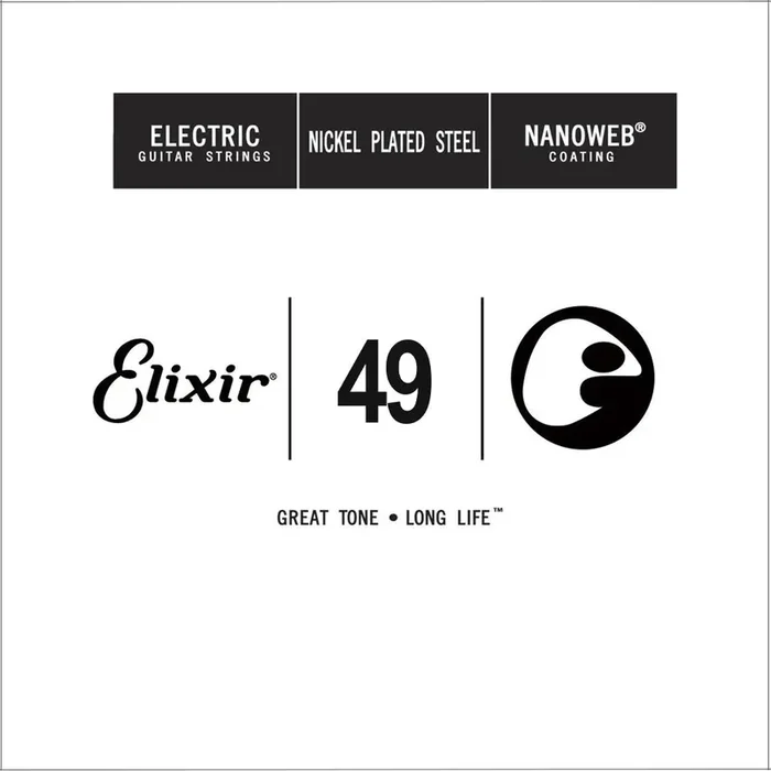 Elixir 15249 Nanoweb Electric Guitar Single String, .049