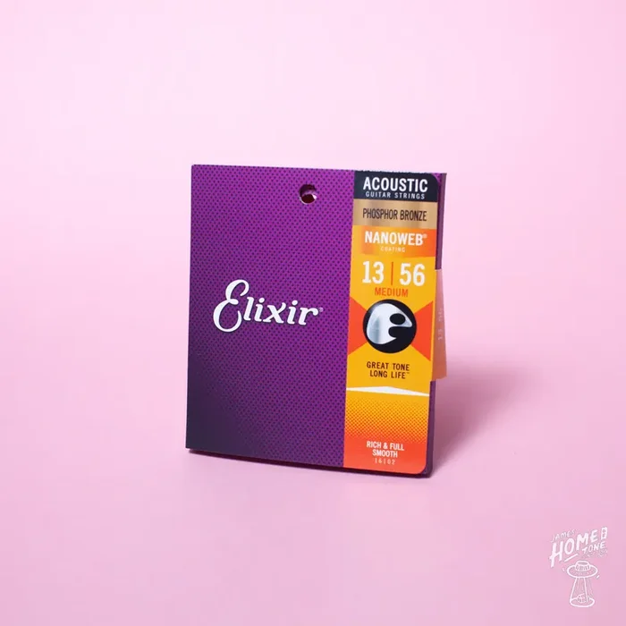 Elixir – Nanoweb coated phosphor bronze acoustic guitar strings 13-56 (16102)