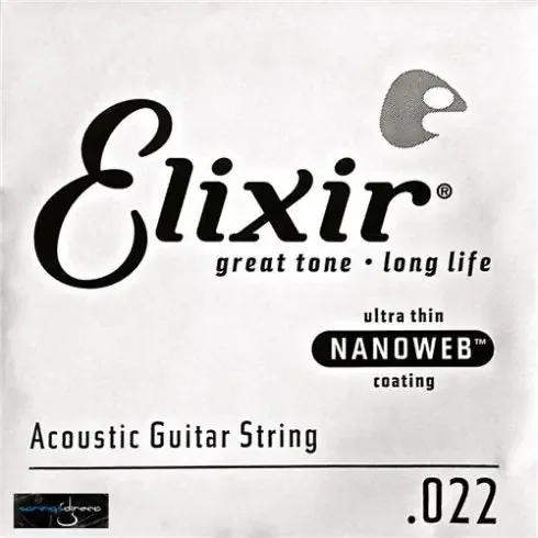 Elixir Acoustic 80/20 Bronze Guitar Strings – Nanoweb (Single String)