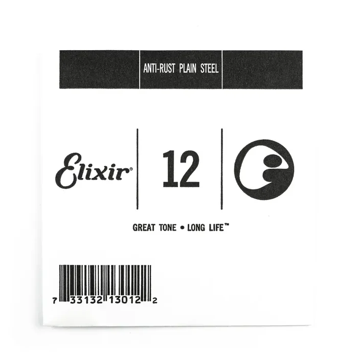 Elixir Anti-Rust Plain Steel 12 (.012″) Guitar Single String