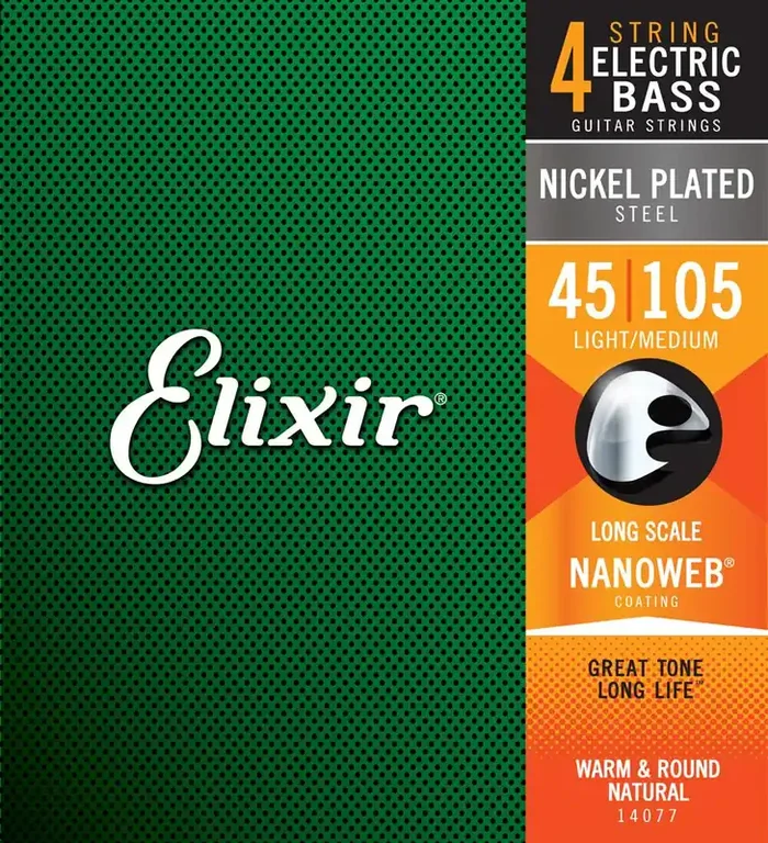 Elixir Nanoweb Nickel Bass Guitar Strings