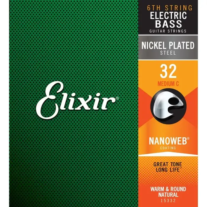 Elixir Nanoweb Nickel Wound 32 (.032″) Bass Single String, Long Scale