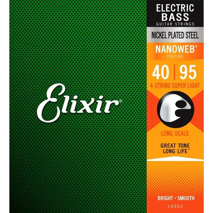 Elixir Nanoweb Nickel Wound 40-95 Bass Guitar Strings [14002]