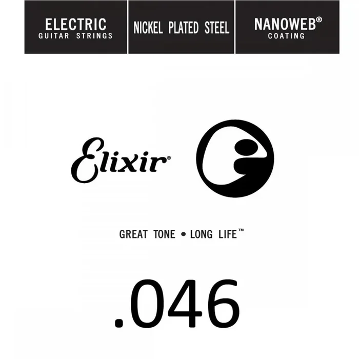 Elixir Nanoweb Nickel Wound 46 (.046″) Electric Guitar Single String
