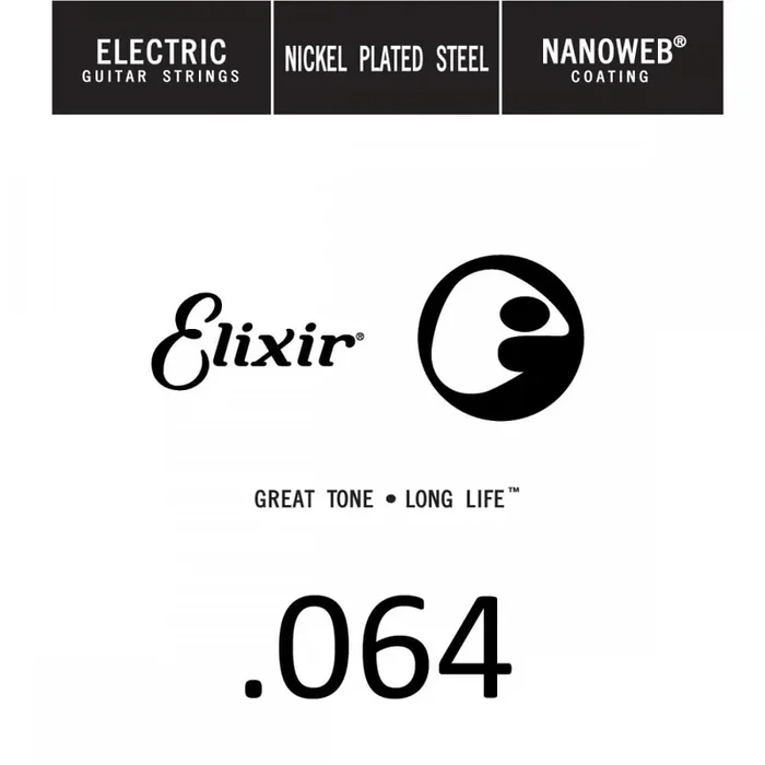 Elixir Nanoweb Nickel Wound 64 (.064″) Electric Guitar Single String