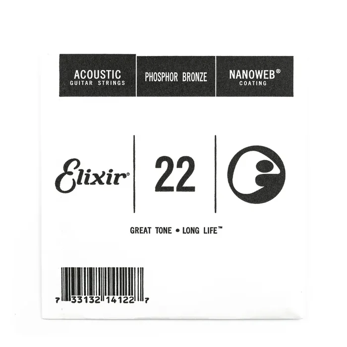 Elixir Nanoweb Phosphor Bronze 22 (.022″) Acoustic Guitar Single String