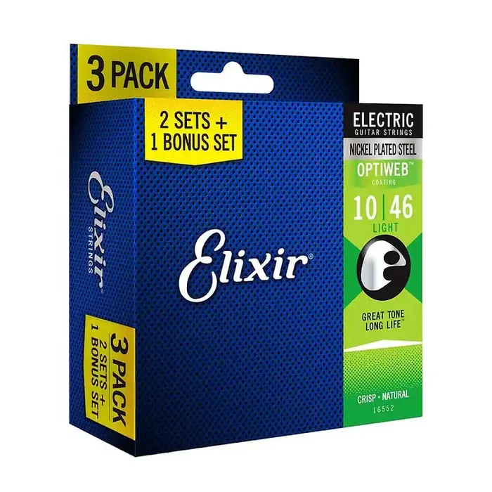 Elixir Optiweb 10-46 Light Guitar Strings – Triple Pack