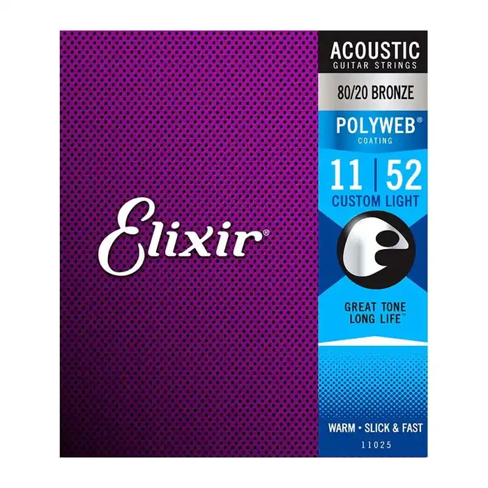 Elixir Polyweb (Custom light) 80/20 bronze acoustic strings
