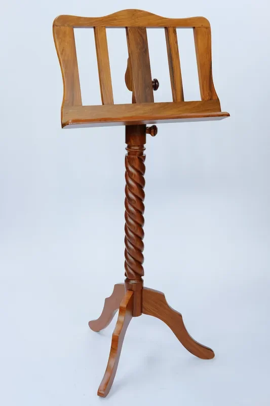 EMS Barley Twist Wooden Music Stand in Walnut (solid walnut)