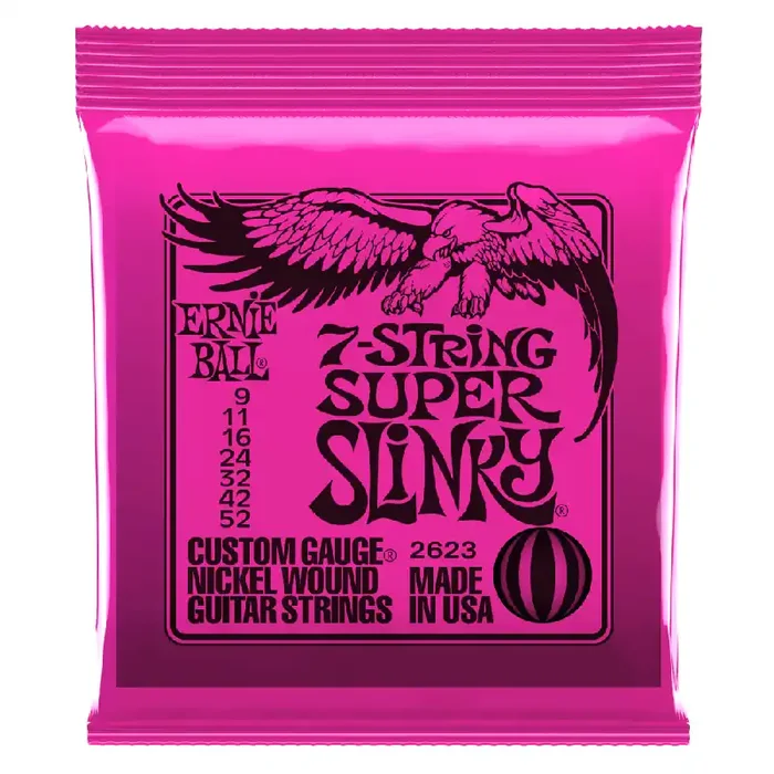 Ernie Ball 2623 7-String Super Slinky 9-52 Electric Guitar Strings