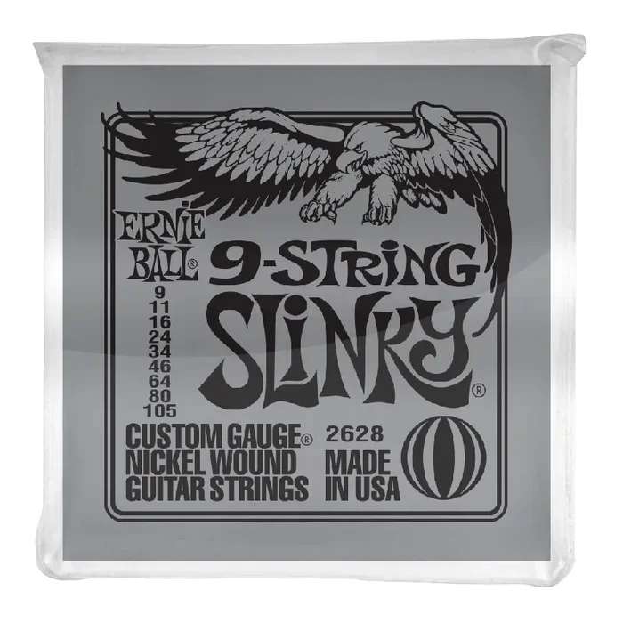 Ernie Ball 2628 9-String Slinky 9-105 Electric Guitar Strings