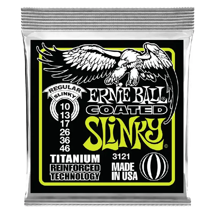 Ernie Ball 3121 Coated Titanium RPS Regular Slinky 10-46 Electric Guitar Strings