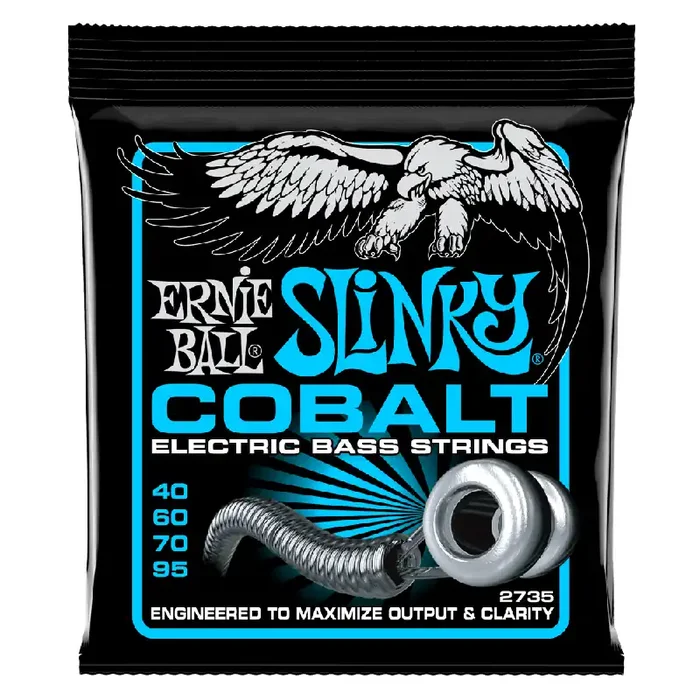 Ernie Ball Cobalt Extra Slinky 40-95 Bass Guitar Strings, Long Scale