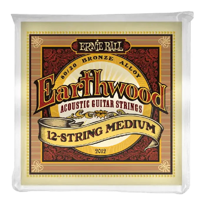 Ernie Ball Earthwood 80/20 Bronze 12-String 11-52 Acoustic Guitar Strings, Medium