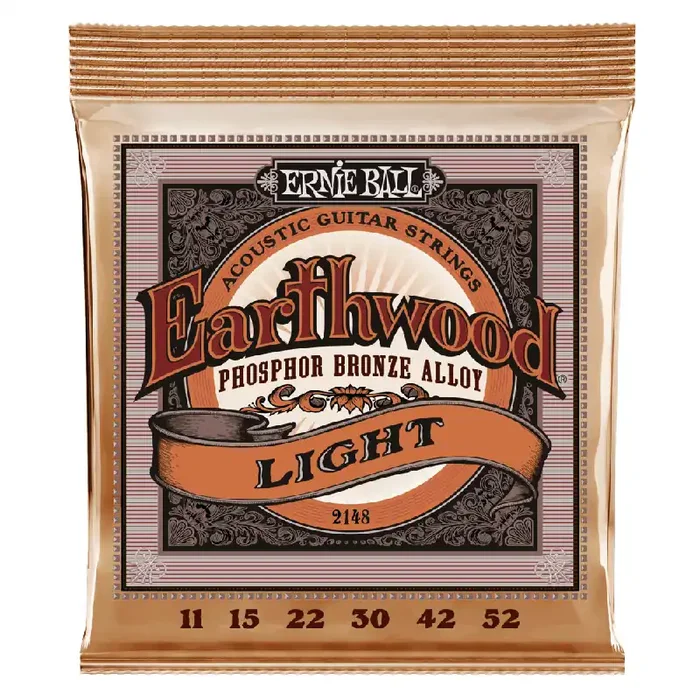 Ernie Ball Earthwood Light Phosphor Bronze Acoustic Guitar Strings – 11-52