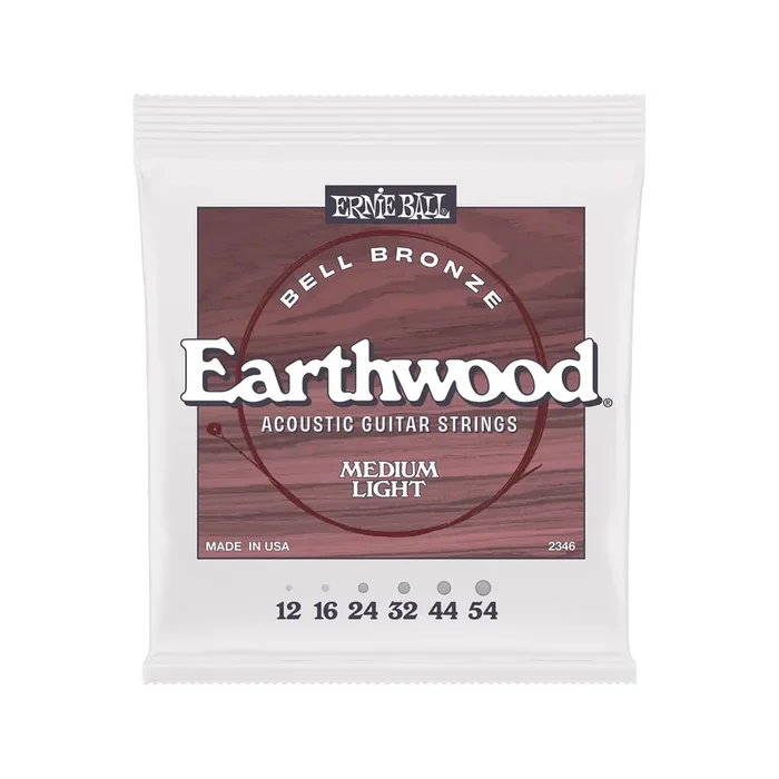 Ernie Ball Earthwood Medium Light Bell Bronze Acoustic Guitar Strings, 12-54