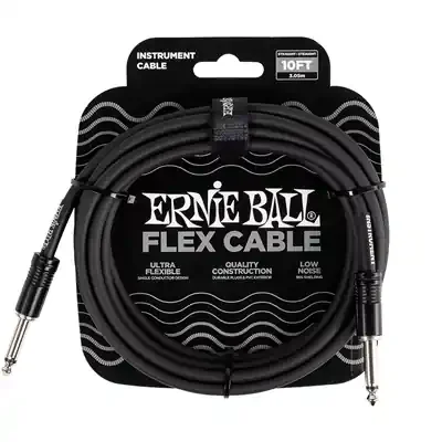 Ernie Ball Flex Instrument Cable 10ft – Black