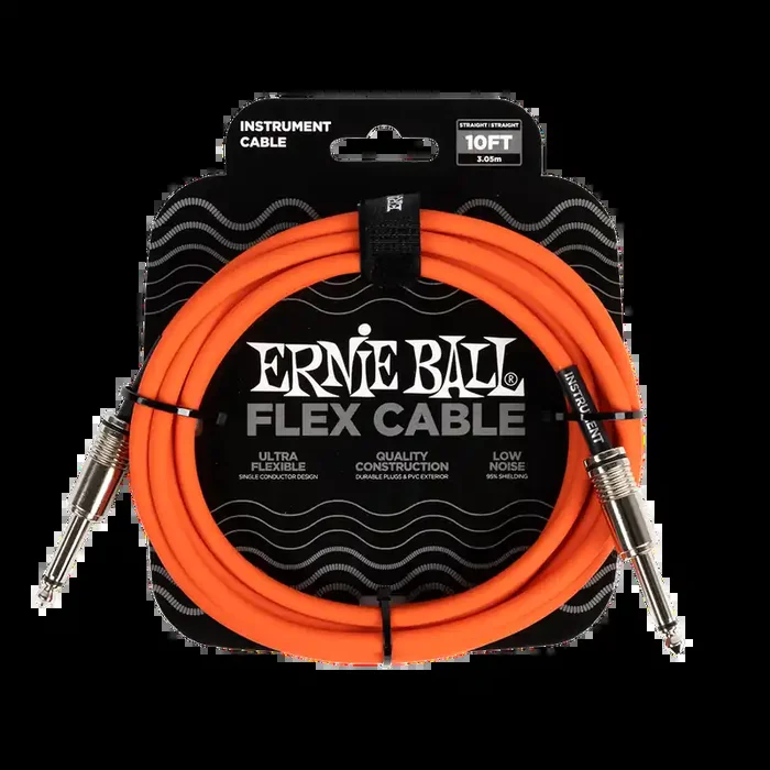 Ernie Ball Flex Instrument Cable 10ft – Orange