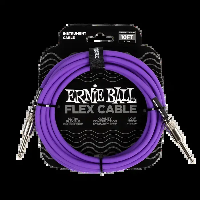 Ernie Ball Flex Instrument Cable 10ft – Purple