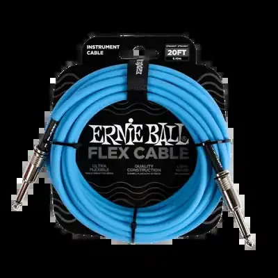 Ernie Ball Flex Instrument Cable 20ft – Blue