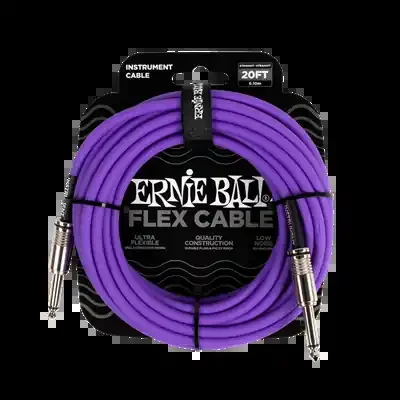 Ernie Ball Flex Instrument Cable 20ft – Purple