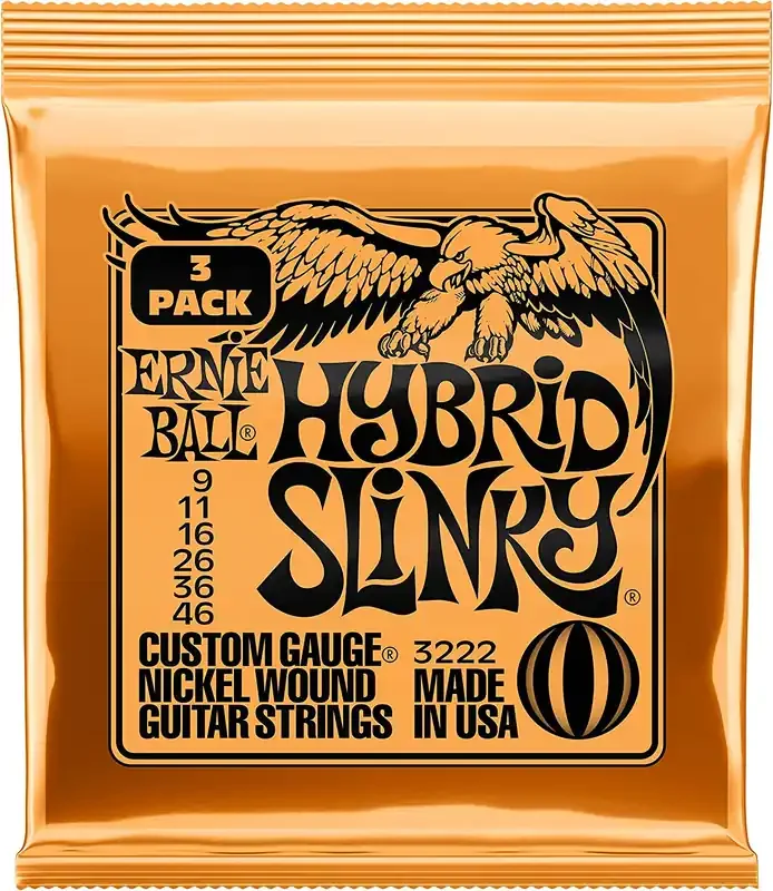 Ernie Ball Hybrid Slinky Electric Guitar Strings – 09-46 (3 Pack)