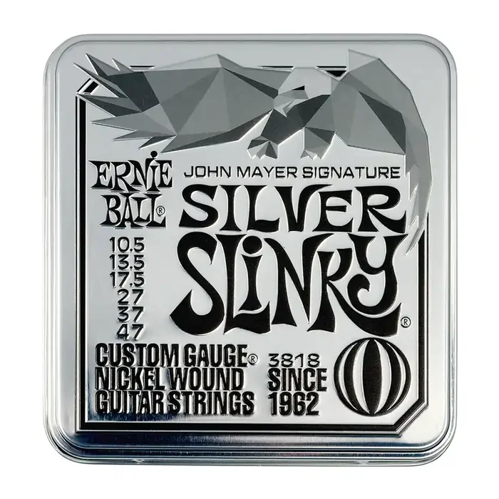 Ernie Ball John Mayer Signature Silver Slinky 3 Strings Pack in Special Edition Tin
