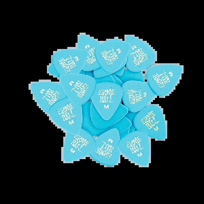 Ernie Ball Medium Blue Cellulose Picks, bag of 144