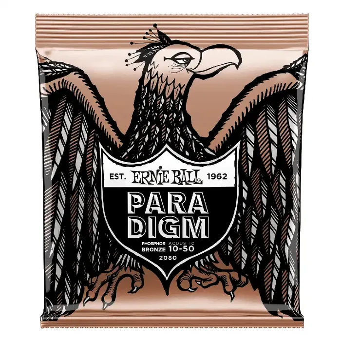 Ernie Ball Paradigm Phosphor Bronze 10-50 Acoustic Guitar Strings, Extra Light [2080]