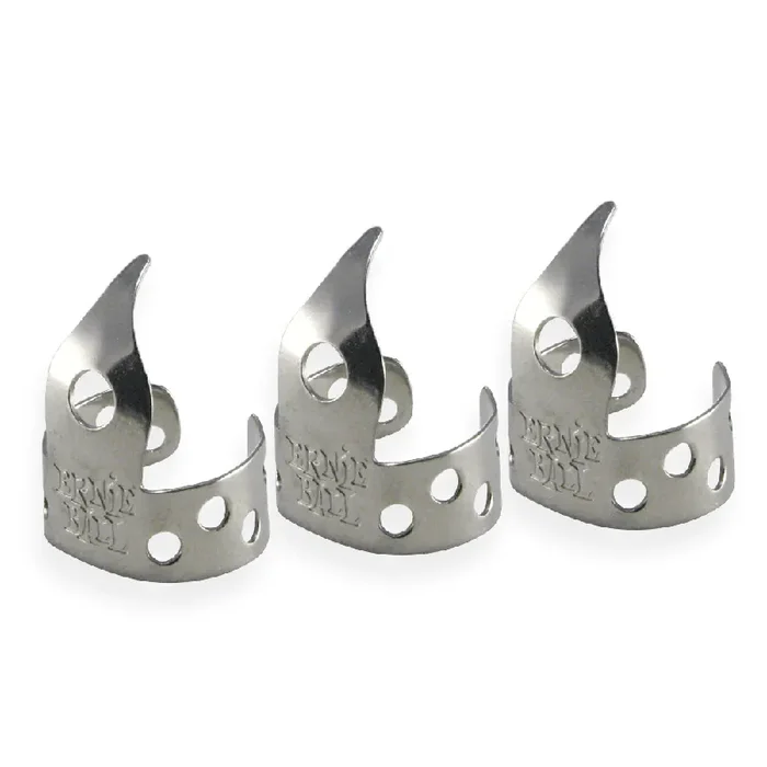Ernie Ball Pickeys Metal Guitar & Banjo Finger Picks, 3-Pack