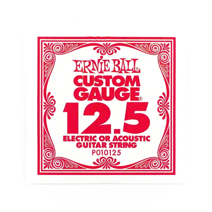 Ernie Ball Plain Steel 12.5 (.0125″) Single Guitar String