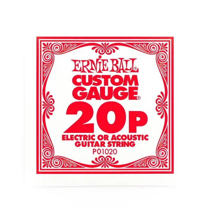Ernie Ball Plain Steel 20 (.020″) Single Guitar String