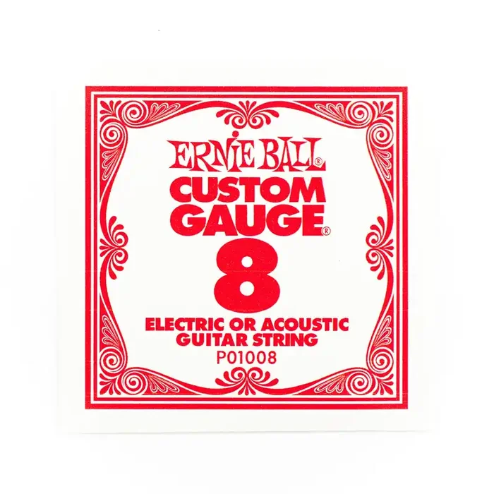 Ernie Ball Plain Steel 8 (.008″) Single Guitar String
